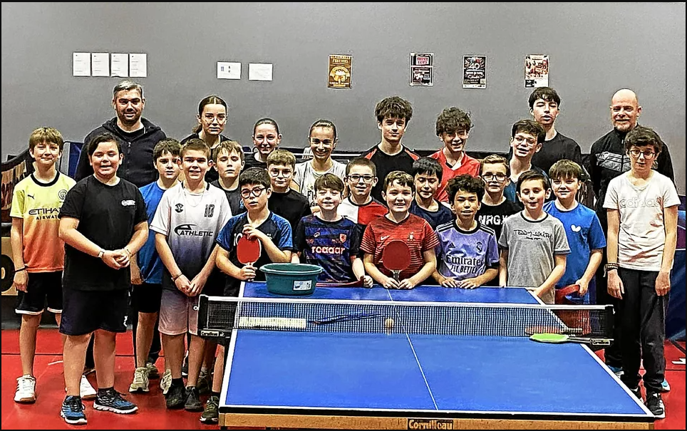 À Briec, une vingtaine de joueurs au stage de tennis de table